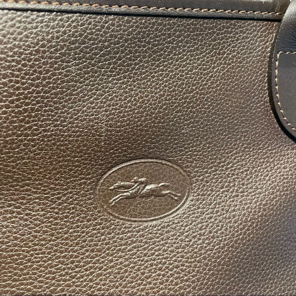 Longchamp Brown Leather Tote Bag - Picture 13 of 16